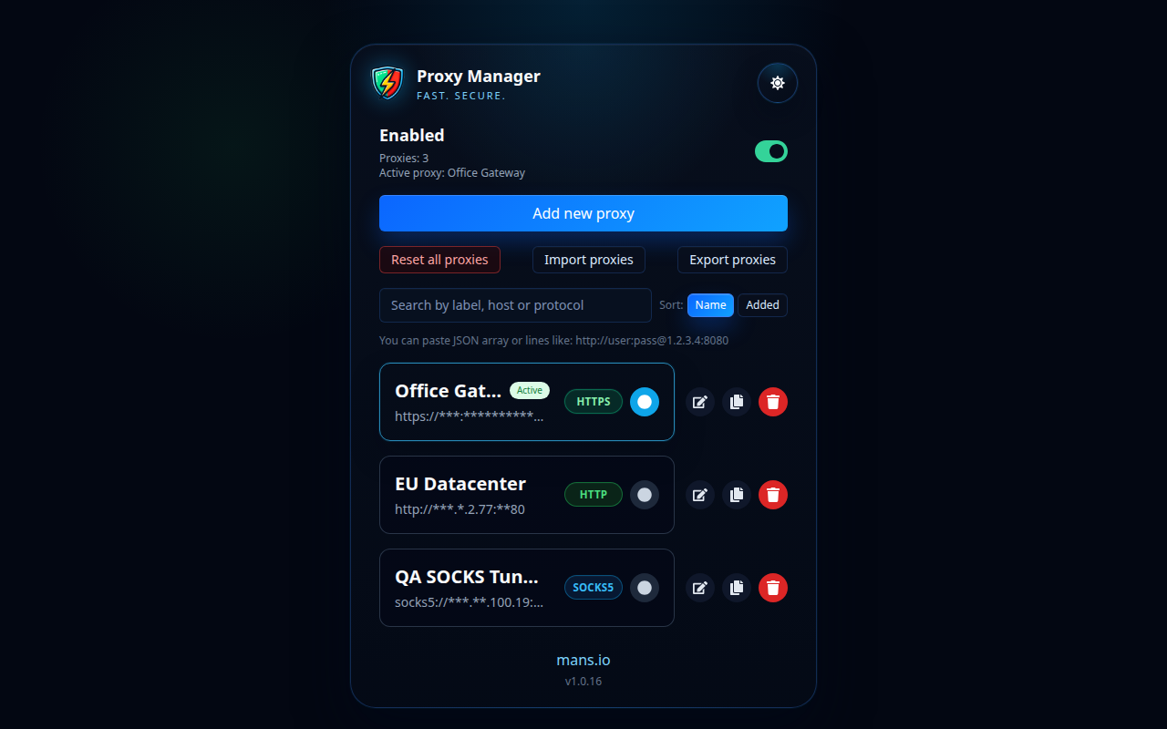 Proxy Manager profilliste